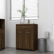 Armadietto Bagno Rovere Marrone 60x33x80cm Legno Ingegnerizzato cod mxl 13613