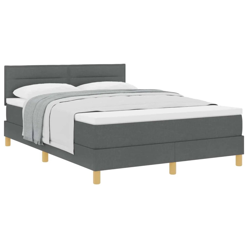 Letto a molle con cuscino Grigio scuro 140 x 190 cm Tessuto 3338840
