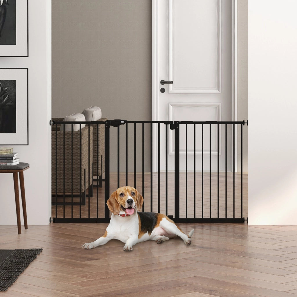 Cancelletto di sicurezza ULEVR per animali 76,2 cm, chiusura automatica, apertura 49 cm, nero