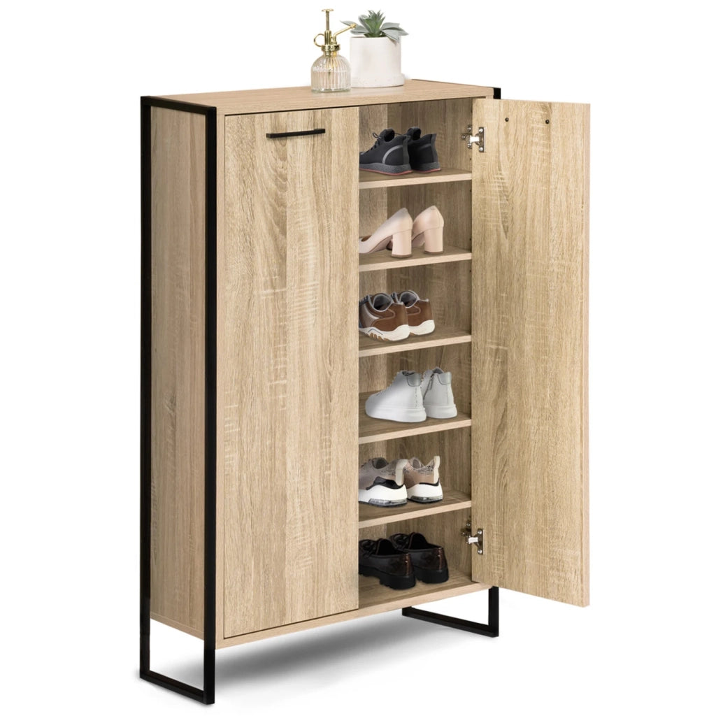IDMarket - Scarpiera LUIS Armadio a 2 ante di design industriale