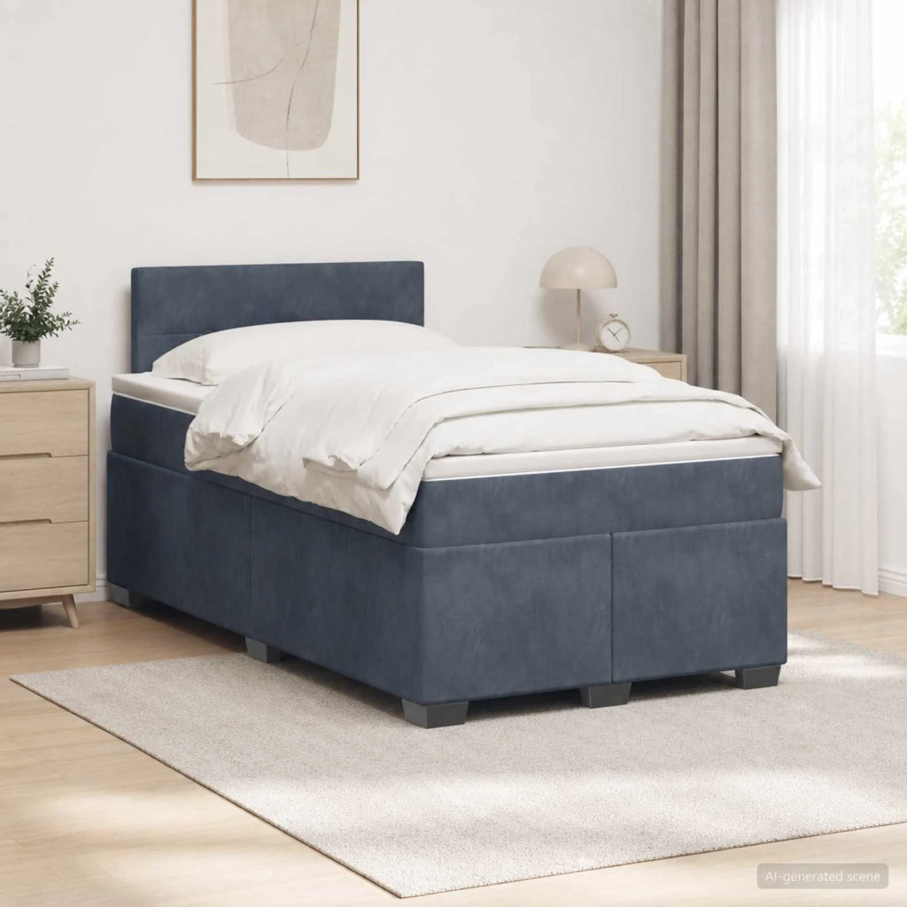 Letto box spring con materasso Grigio Scuro 120 x 190 cm 3450675