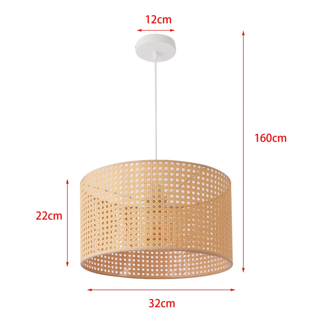 Lampada a Sospensione Shrewsbury con Paralume Cilindrico Traforato - Beige lux.pro