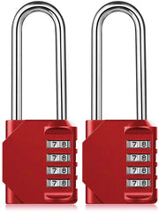 Combinazione a Scheda, Scheda di Sicurezza Combinata, 6,5 cm Lunghezza U-Scheda, Scheda di Sicurezza Combinata a 4 cifre Ristabilibile per Scuola, Palestra, Serraglio, Cassetto, Porta (Rosso)