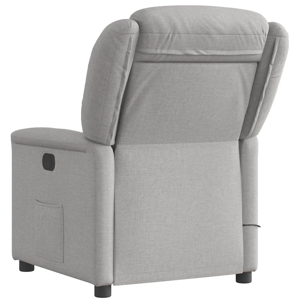 Divano Sedia-Poltrona Reclinabile Massaggio Elettrica Grigio Nuvola Tessuto 965986