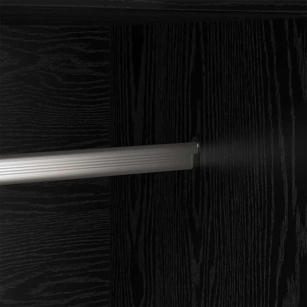 vidaXL Guardaroba Rovere nero 82.5 x 51.5 x 180 cm Legno multistrato
