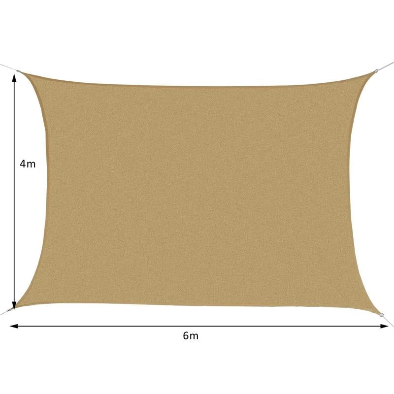 TENDA DA SOLE OMBREGGIANTE 4 X 6 MT IN COLORE SABBIA