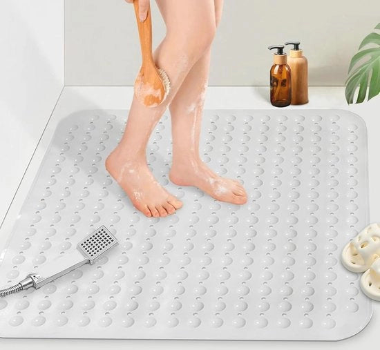 Mat per Bagno Antiscivolo 80 x 80 cm - Resistente ai Funghi e Lavabile in Lavatrice - Piastra per Bagno Sicura per Bambini e Adulti