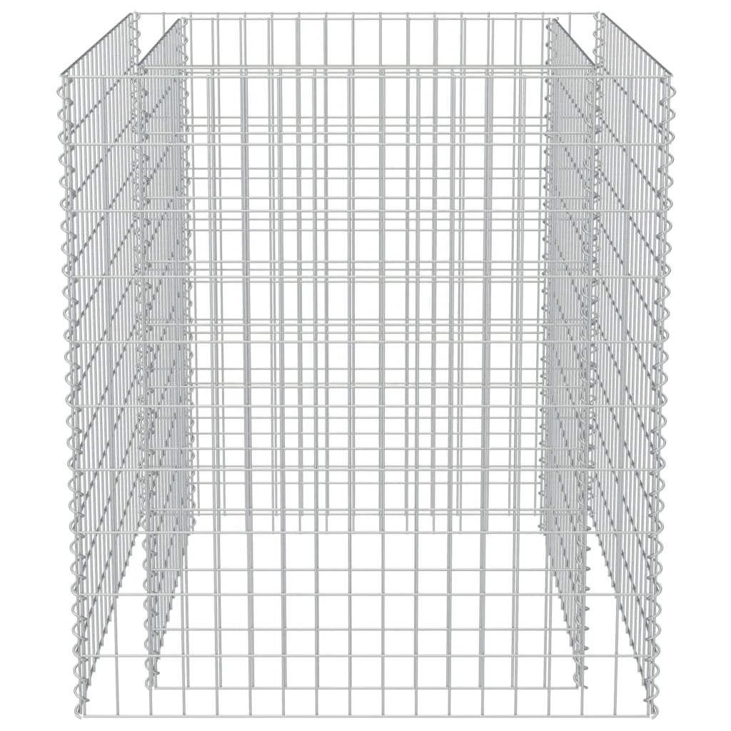 Aiuola rialzata per piante e fiori realizzata in gabbione di acciaio zincato 90 x 90 x 100 cm 02_0001318