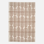 Tappeto da interno con motivo grafico beige, crema e rosa