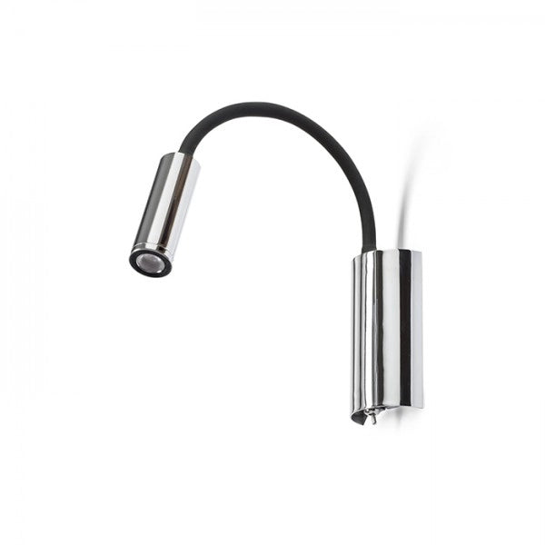 Faretto LED SHOW da parete nero cromo 230V LED 3W  3000K