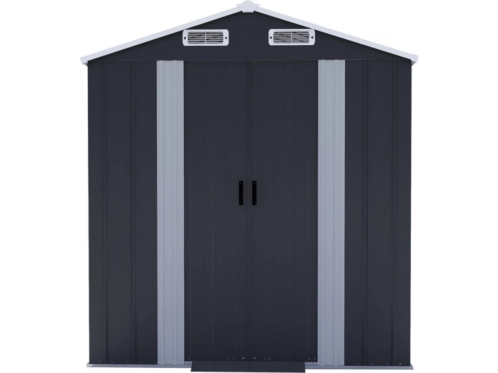 Casetta da giardino in metallo "Boston" con porta scorrevole - 2,17 m² - Grigio
