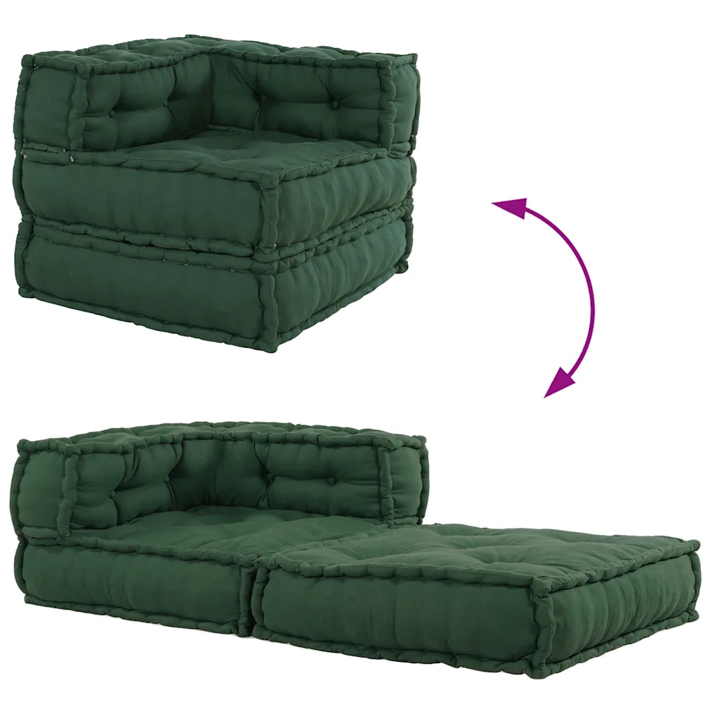 Divano Componibile Verde 70x70x54 in Tessuto 4019033