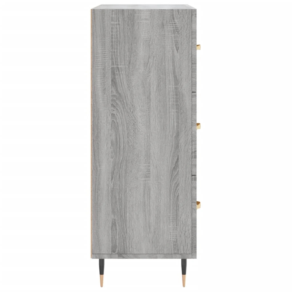 Buffet credenza cassettiera armadio mobile contenitore organizer cucina soggiorno Sonoma 69,5 x 34 x 90 cm legno ingegnerizzato grigio 02_0036478