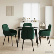 Sedie da pranzo 4 pcs Velluto (V) Verde Scuro 56,5 x 50 x 86 cm 3428167