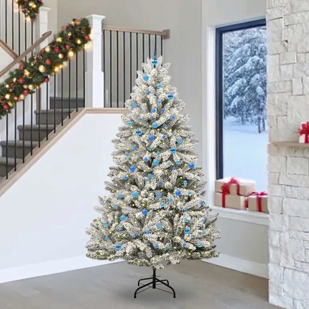 Albero di Natale | Decorazioni natalizie artificiale con 300 LED Verde e Bianco 240 cm