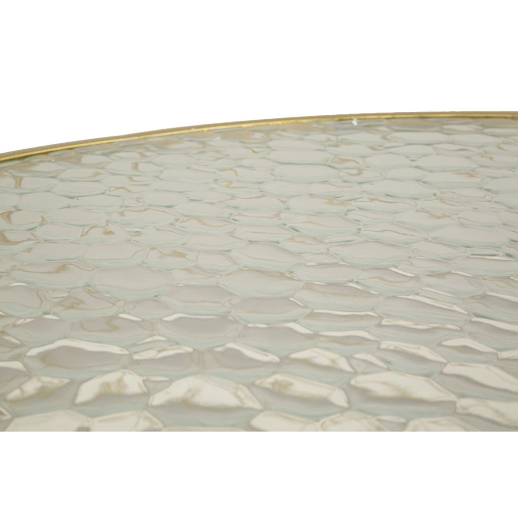 Tavolino VKH567, Oro, Metallo, 70x70x45 cm