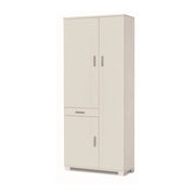 Armadio 3 Ante 1 Cassetto Kit Bianco Fiammato cm 77x34x178h - Sarmog