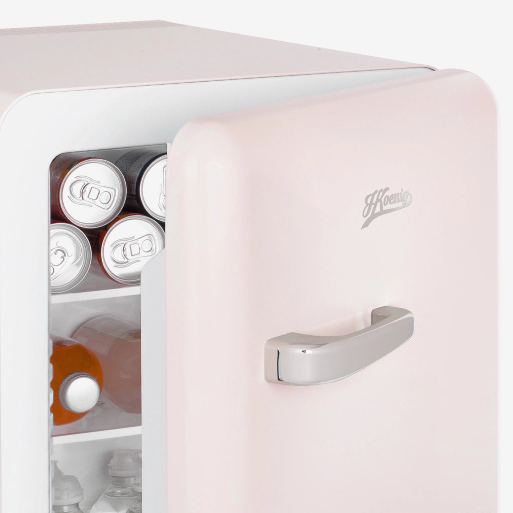 Minibar vintage 31L TOAD6 di H.Koenig rosa pastello