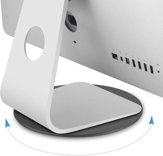 Scheda di Supporto per Monitor Rotativo in Alluminio con Base Girevole per Schermo PC o TV Plana.
