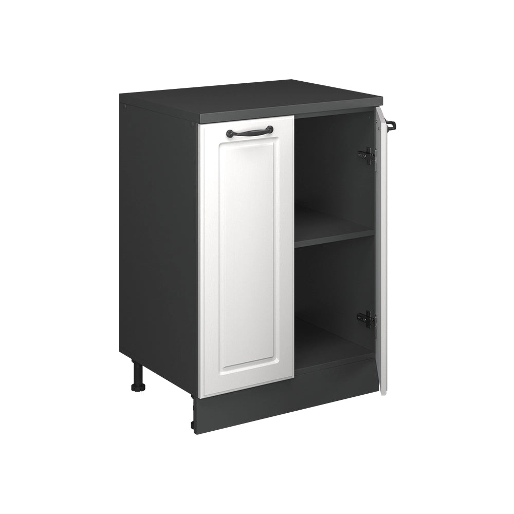 Mobile per mansarda Rion Bianco rustico/Antracite 60 x 83.8 cm senza inclinazione con 2 ante Vicco