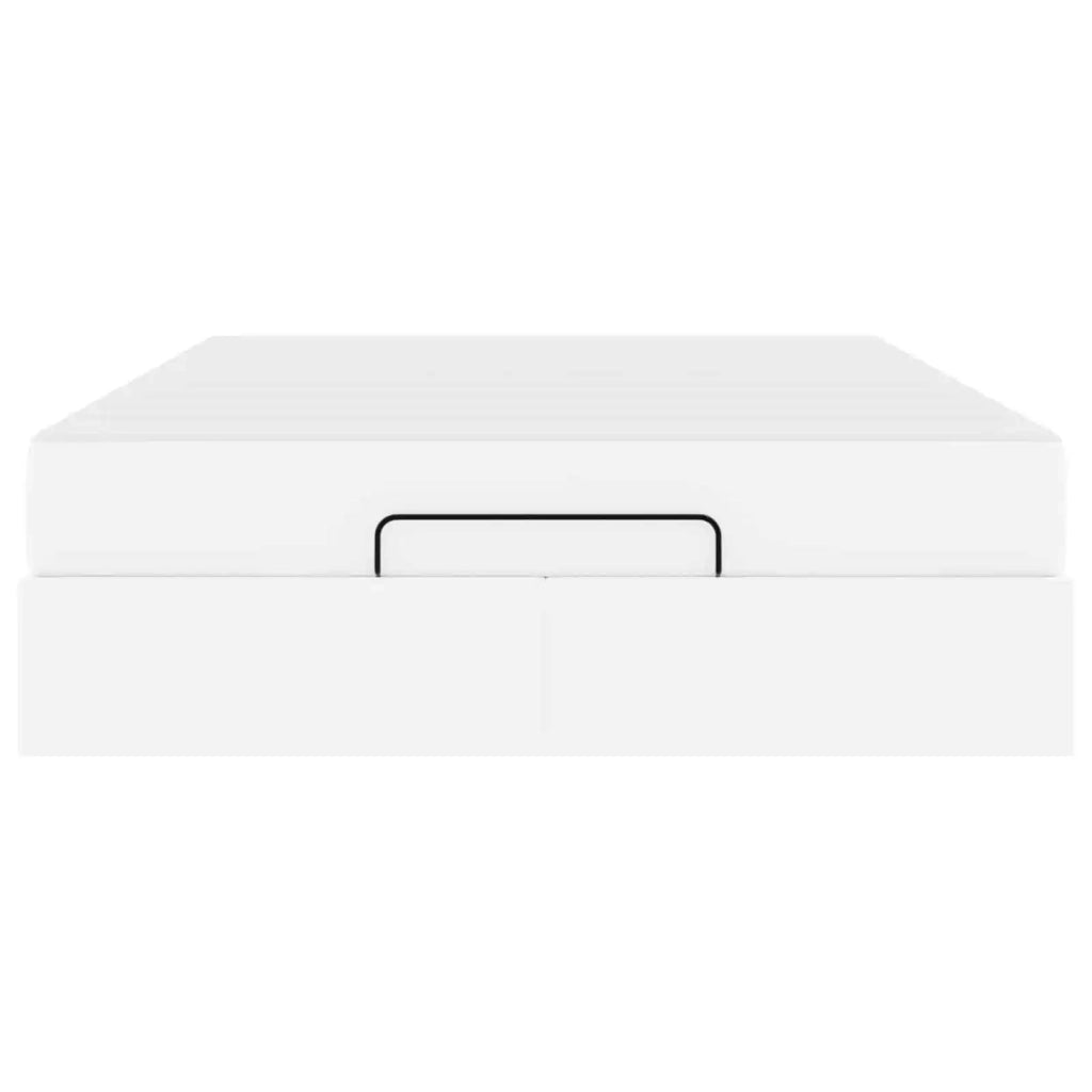 Struttura letto con materasso con materasso 2 pcs Bianco PVC