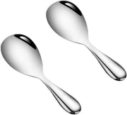 Lepel di servizio in acciaio inox - Anti-ossidativo - Forma ovoidale Manico - Sicuro per alimenti - Grip comodo