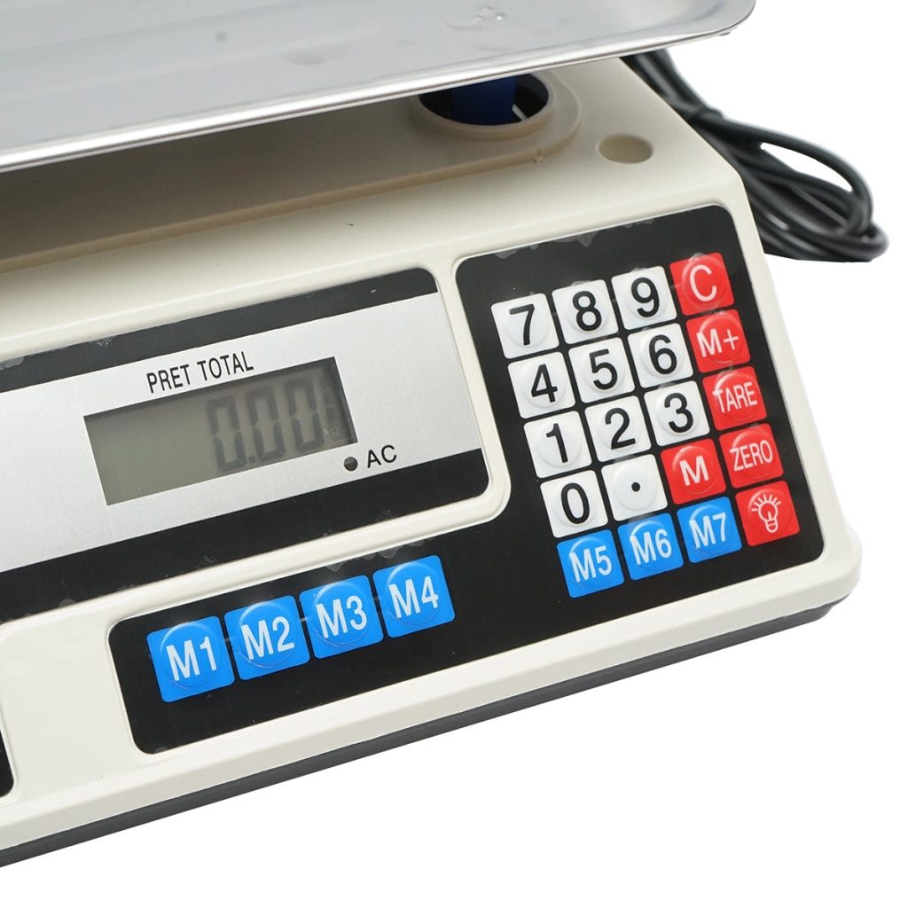 Bilancia elettronica con schermo LCD, portata 40 Kg con batteria da 4V Breckner Germany