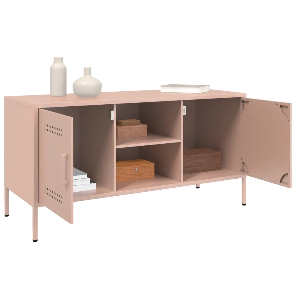 vidaXL Mobile TV Rosa 100,5x39x50,5 cm in Acciaio