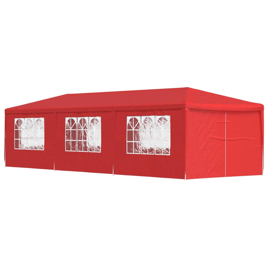 Tenda Party 900 x 300 x 255 cm Rosso PE e Acciaio