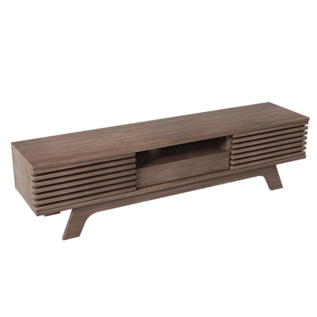 Mobile TV con Cassetto e 2 Ante ¨C MINIMAL ¨C Legno Vintage 150x35x44 cm