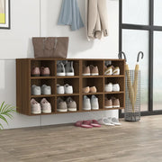 Scarpiere 2 pz-Set di 2 Scaffale per scarpe Rovere Marrone 52,5x30x50 cm