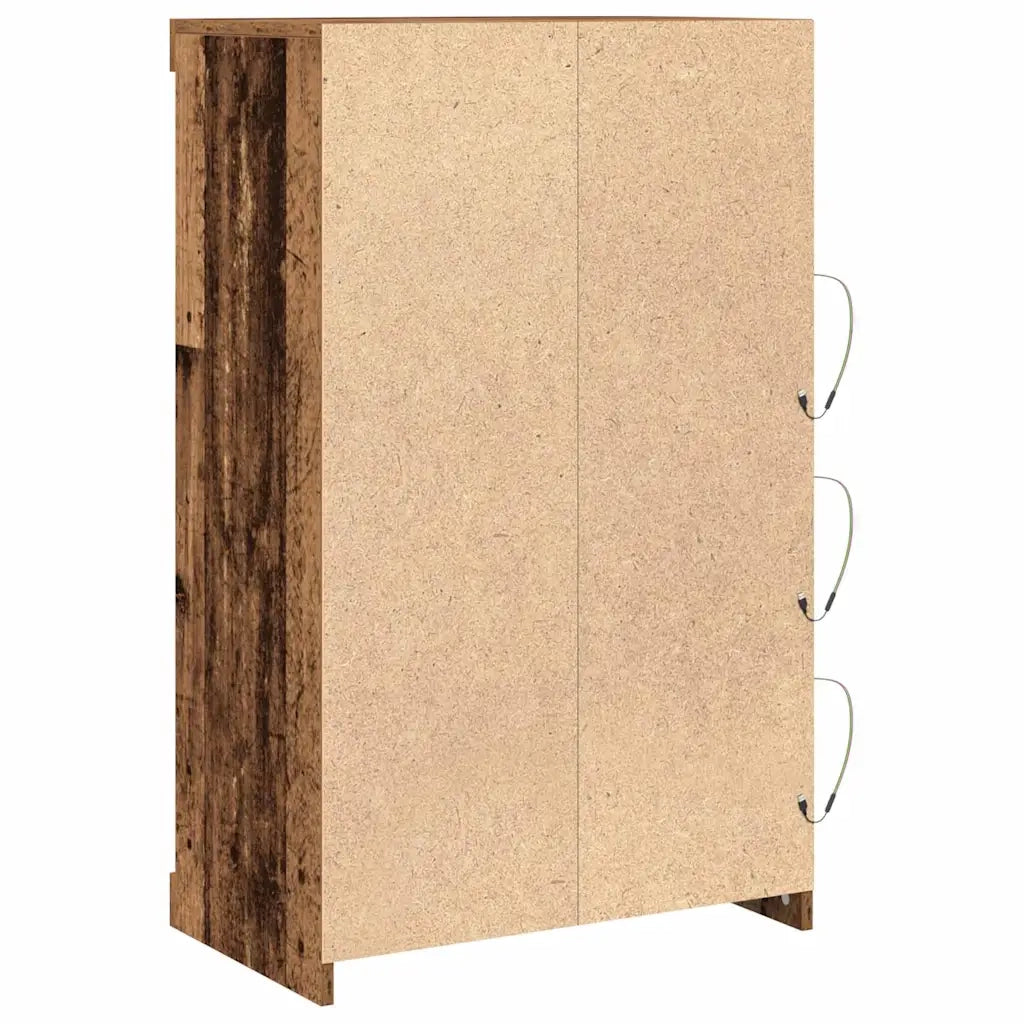 Madia LED Legno vecchio 60,5 x 37 x 100 cm Legno multistrato 863045