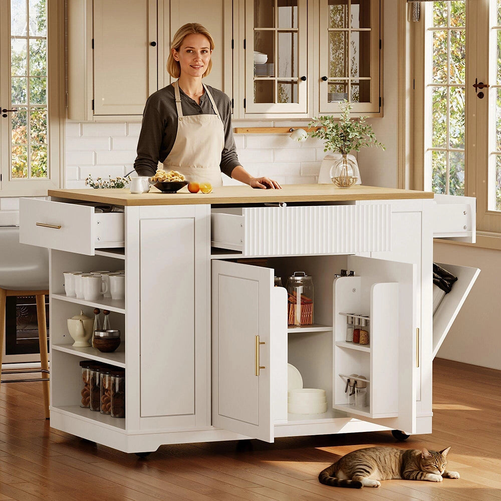 Isola cucina con pattumiera - Xylo - 120x50x92cm mobile