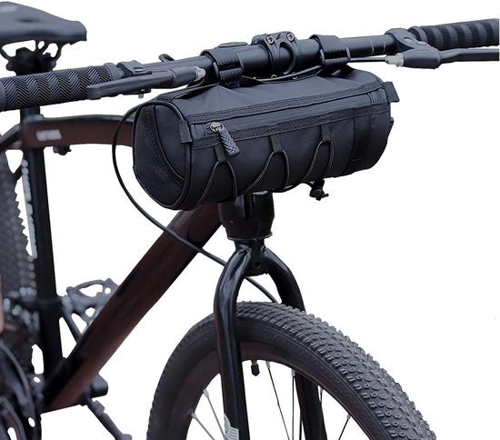 Borsa a Sella 2,5L - Impermeabile per Montaggio allo Stelo o alla Struttura - Chiusura con Cerniera e Cinturino per Spalle - Accessorio per Escursioni in Bicicletta