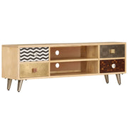 Pratico mobile porta TV/credenza di design 120 cm legno massello di mango 2502285
