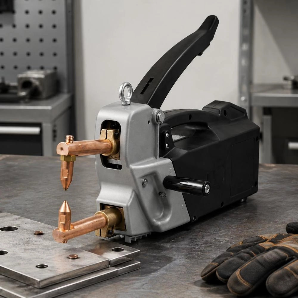 Portable Spot Welder, 4 Mm Thick Spot Welder With 8.1 KVA Input Power, 4200 A Electric Metal Sheet Welding Machine With Hand-held Welding Gun
