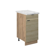 Mobiletto base per cucina Fame-Line Pannello in quercia/Rovere dorato 40 cm, PL Marmo Vicco