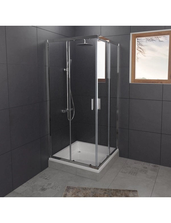 Box doccia con telaio cromato con ante scorrevoli HAMAR 207 RIHO 90x90 x200cm