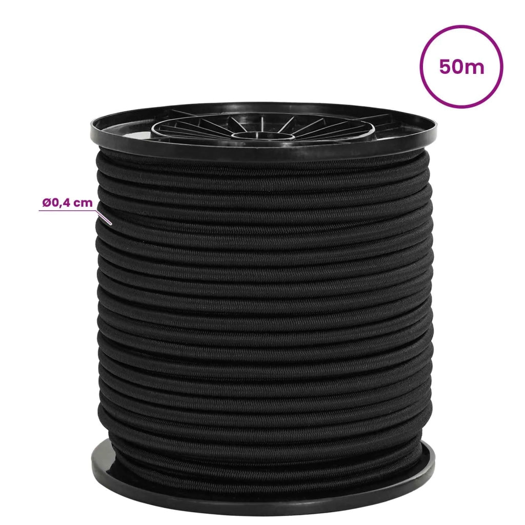 Corde Bungee 4 mm Nero PP e gomma 42047624