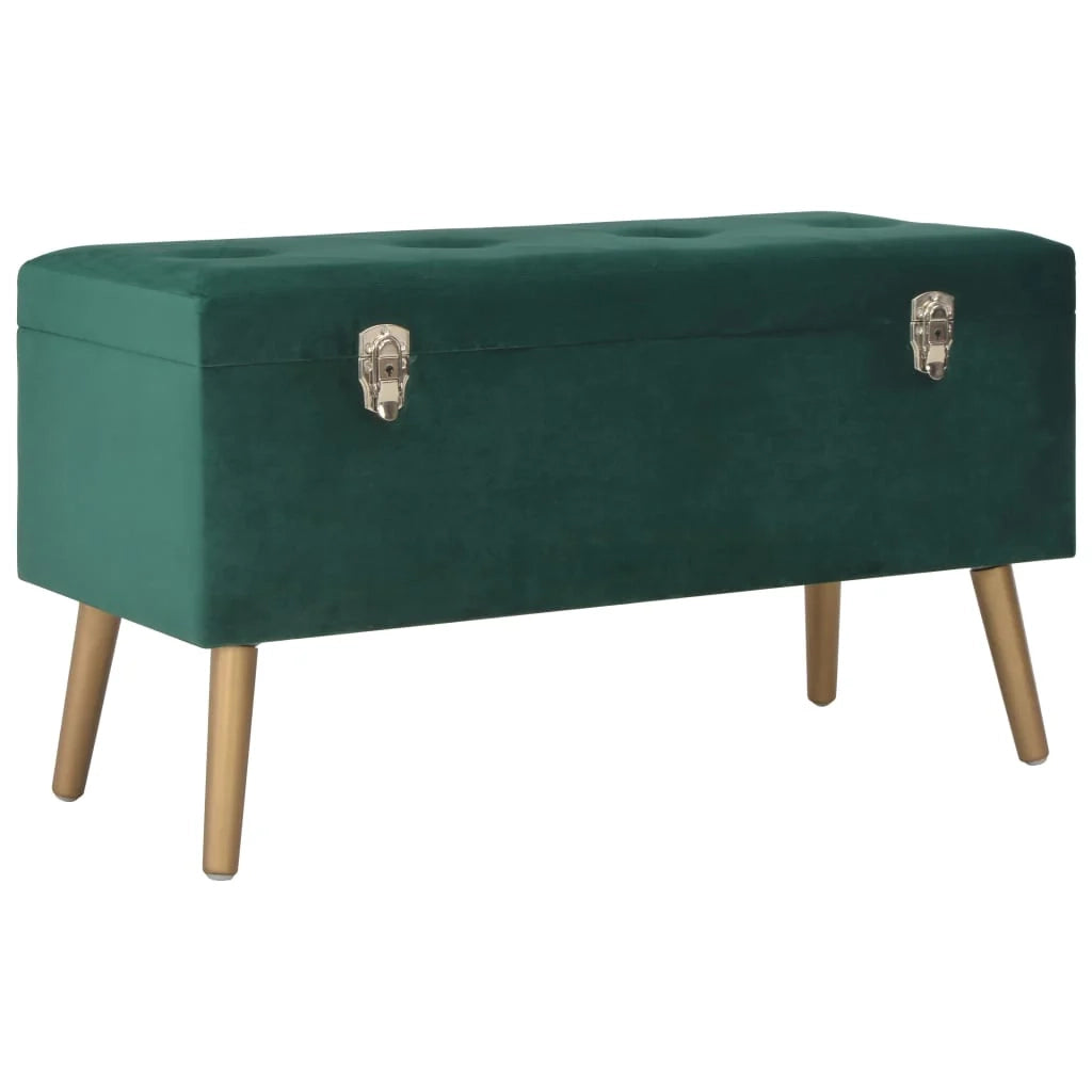 Panca con vano contenitore 80 cm velluto verde 02_0010985