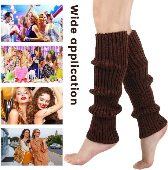 Calzamaglie per gambe lunghe per donne - Calzamaglie calde per ginocchia - Stile anni '80 - Yoga/Carnavale - Adatte per ragazze