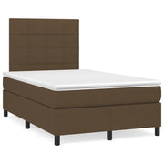 Giroletto a Molle con Materasso Marrone Scuro 120x190cm Tessuto 3269884