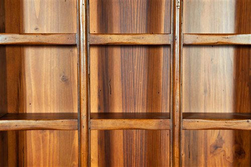 Biscottini Pensile bacheca Country in legno massello di tiglio finitura noce L54xPR12xH72 cm. Made in Italy