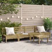 Divano da esterno-Divani Senza Braccioli da Giardino 4pz Legno di Pino Impregnato