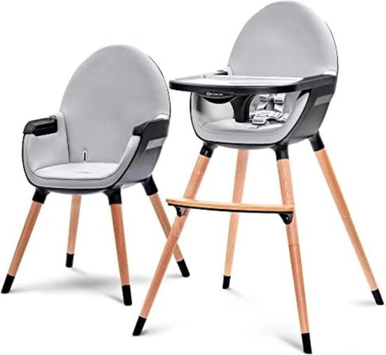 Seggiolone per bambino - Seggiolone in legno per bambino - Seggiolone e tavolino - Seggiolone in legno per bambino - 65D x 58P x 97A cm - Nero
