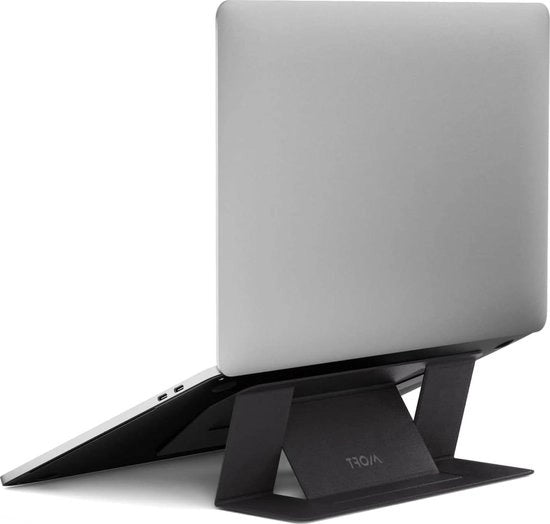 Stanza per laptop - Stazione di lavoro compatta e pieghevole per laptop con angoli di visualizzazione regolabili - Compatibile con laptop fino a 16 pollici - Nero