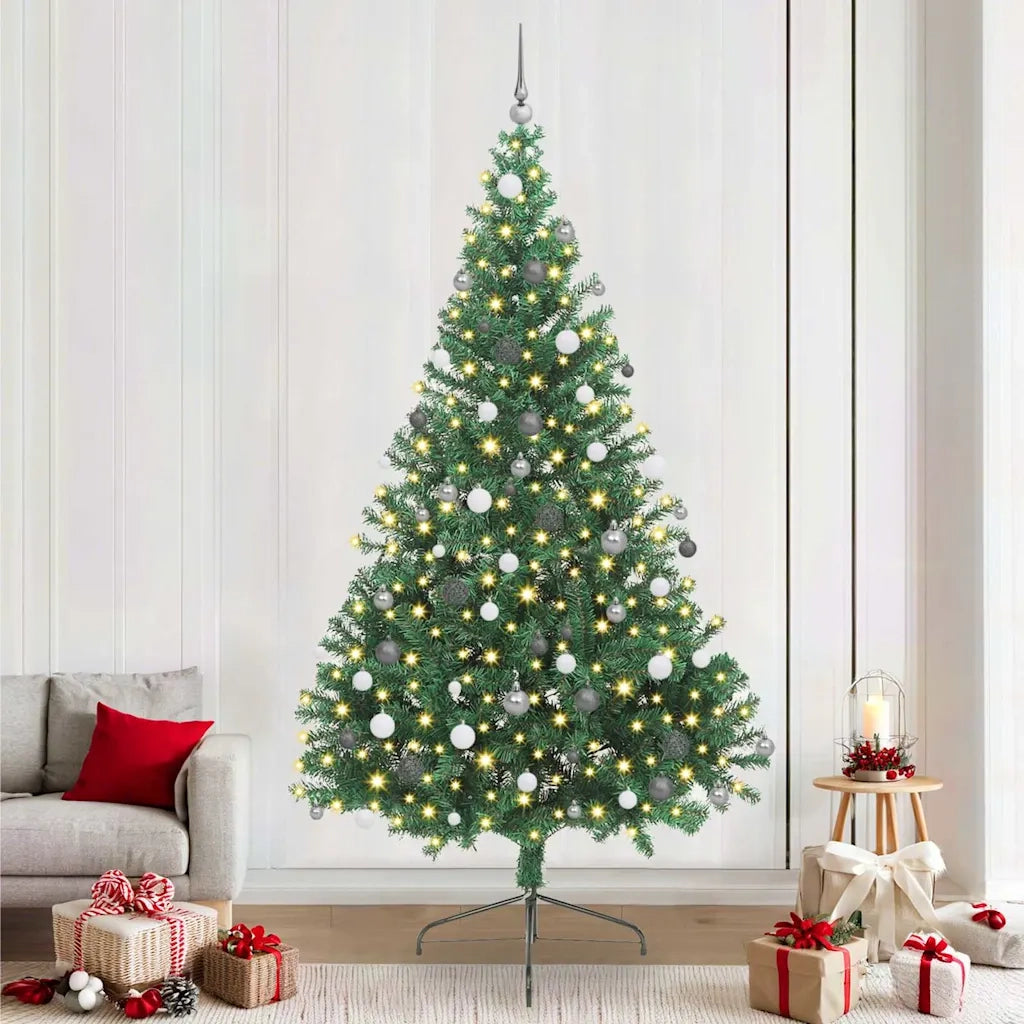 Albero di Natale artificiale con luci integrate Verde 240 cm