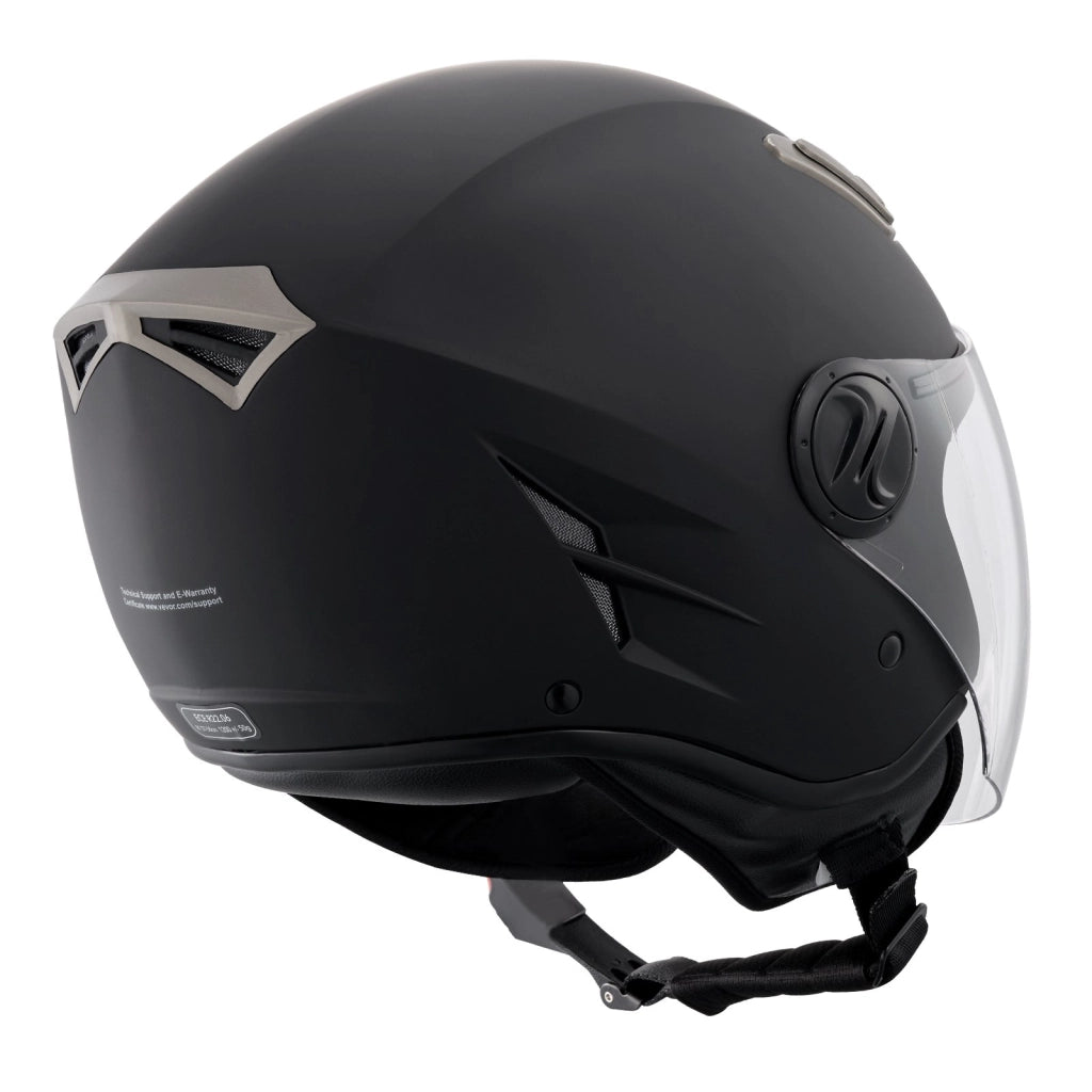 MD-202 Casco da Moto 3/4 in ABS con Doppia Lente Casco da Strada Ventilato e Resistente Taglia M