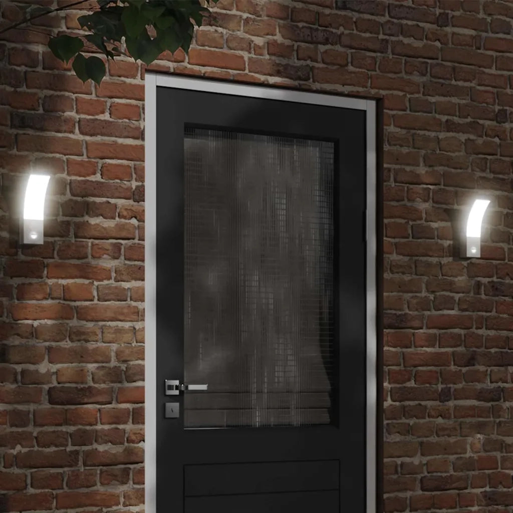 Applique con LED e Sensore 2 pz Bianche in Alluminio Pressofuso CFW9465930
