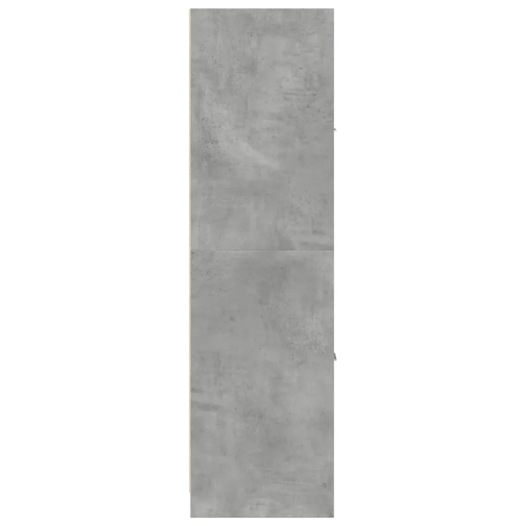 Mobiletto da farmacia dal design vintage per ufficio 40 x 41 x 144,5 cm legno composito grigio cemento 02_0055661